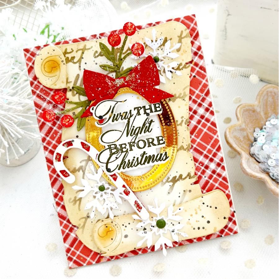 Papertrey Ink Storybook Scroll Dies pti-1008 candy cane