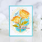 Papertrey Ink Such a Treasure Clear Stamp and Die Set yellow rose