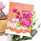 Papertrey Ink Such a Treasure Clear Stamps 1689 pink flowers