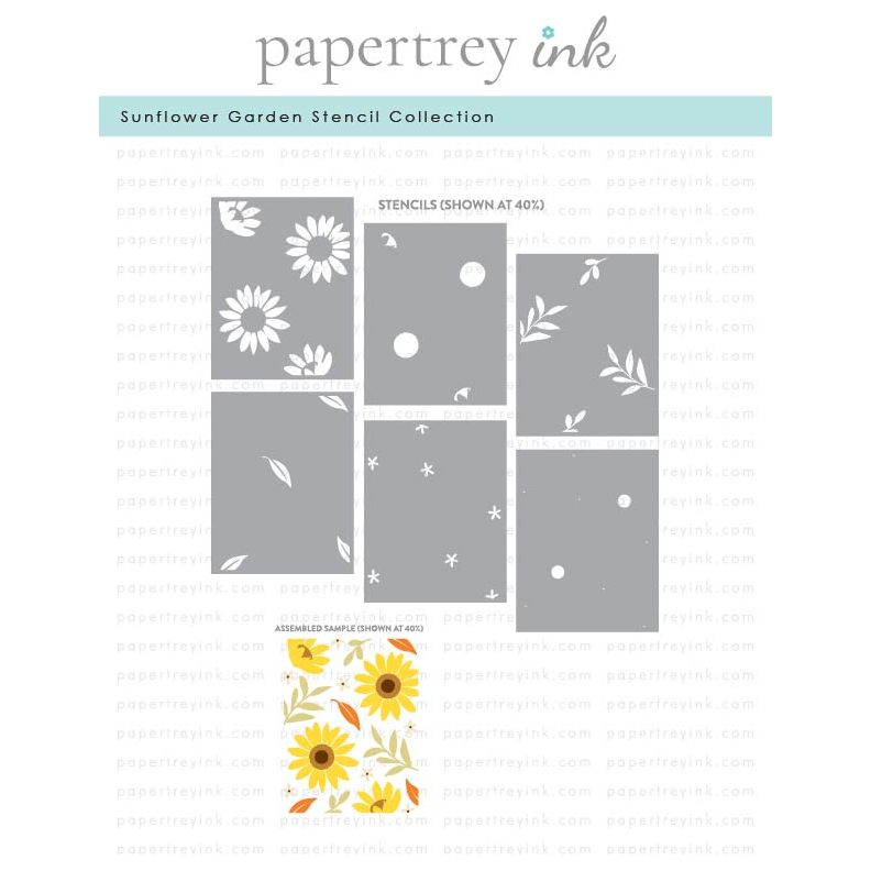 Papertrey Ink Sunflower Garden Stencils - 0074