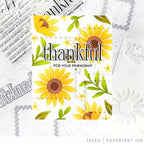 Papertrey Ink Sunflower Garden Stencils - 0074 thankful