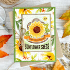 Papertrey Ink Sunflower Garden Stencils - 0074 yellow flower