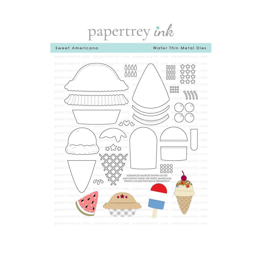Papertrey Ink Sweet Americana Die and Stencil Set product image 1