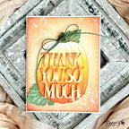 Papertrey Ink Tall Pumpkin Slices Dies pti-0990 thank you