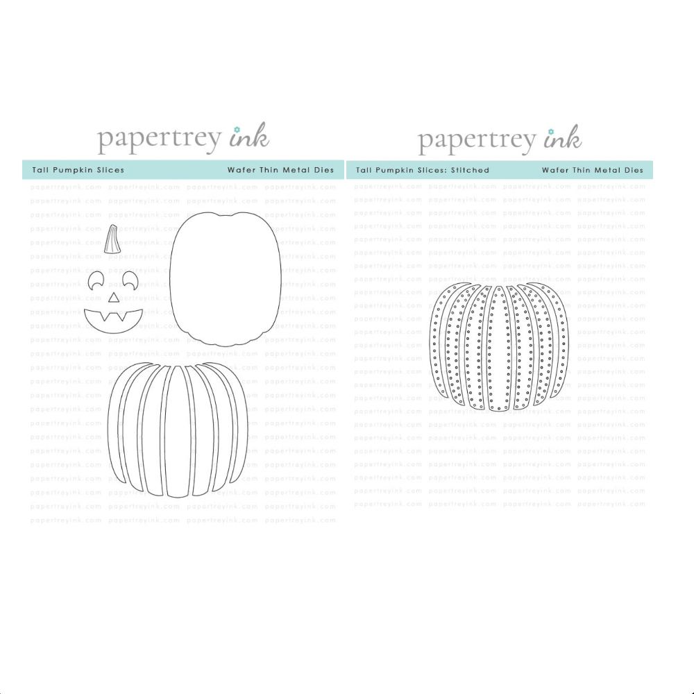 Papertrey Ink Tall Pumpkin Slices and Tall Pumpkin Slices Stitches Die Set