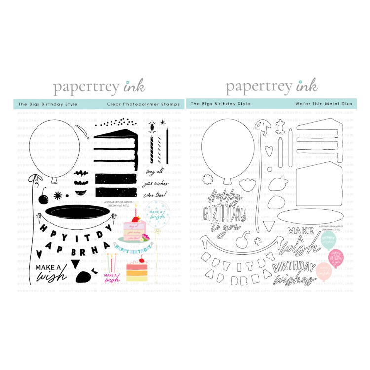 Papertrey Ink The Bigs Birthday Style Clear Stamp and Die Set