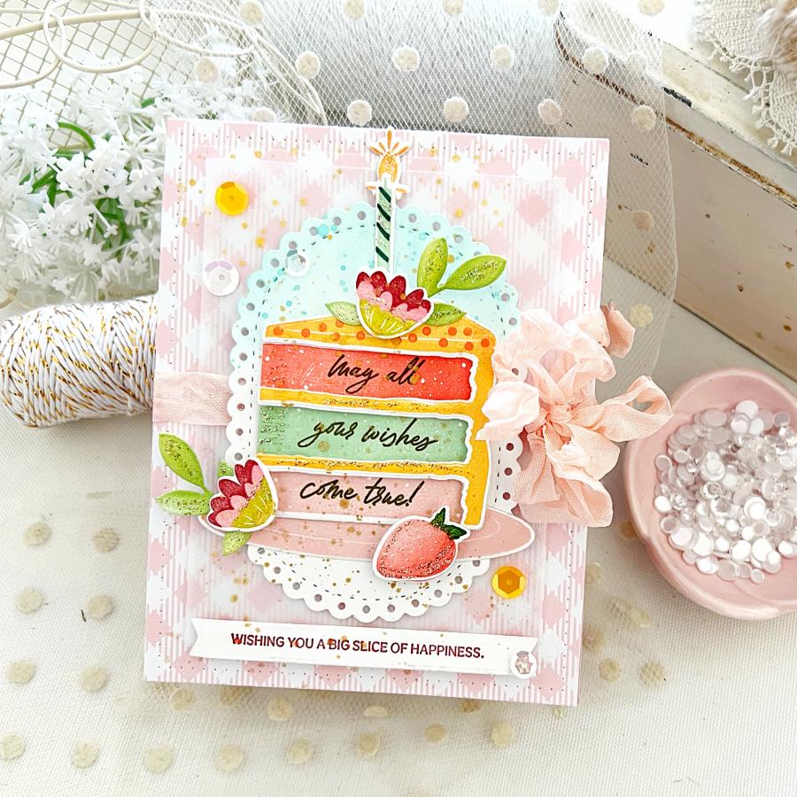 Papertrey Ink The Bigs Birthday Style Clear Stamp and Die Set cake