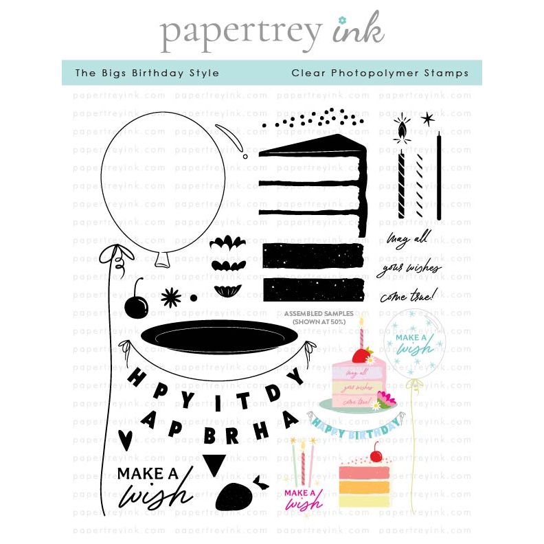 Papertrey Ink The Bigs Birthday Style Clear Stamps 1624