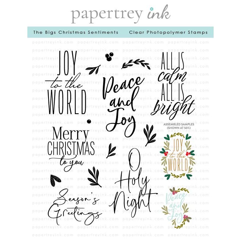 Papertrey Ink The Bigs Christmas Sentiments Clear Stamps 1606