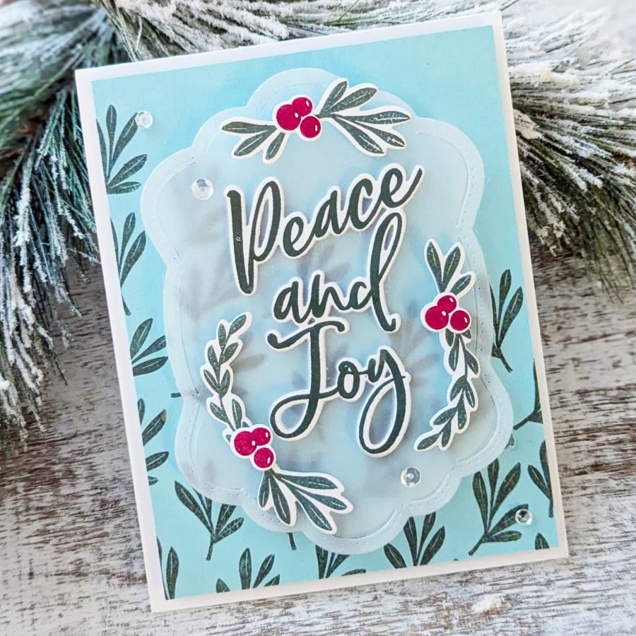 Papertrey Ink The Bigs Christmas Sentiments Clear Stamps 1606 peace
