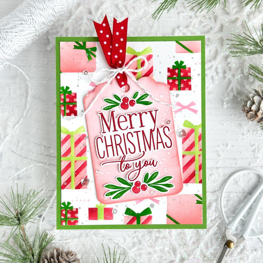 Papertrey Ink The Bigs Christmas Sentiments Dies pti-0861 merry christmas
