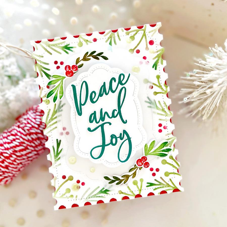 Papertrey Ink The Bigs Christmas Sentiments Dies pti-0861 peace