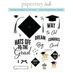 Papertrey Ink The Bigs Congrats To The Grad Clear Stamp and Die Set product image 1