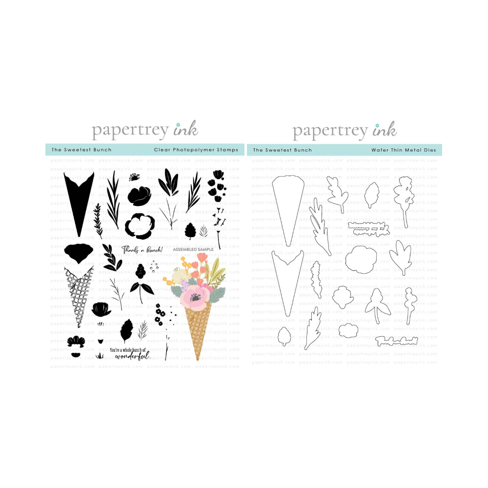 Papertrey Ink The Sweetest Bunch Clear Stamp and Die Set