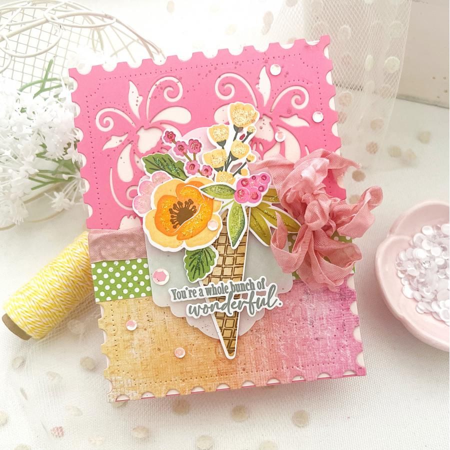 Papertrey Ink The Sweetest Bunch Clear Stamps 1653 pink