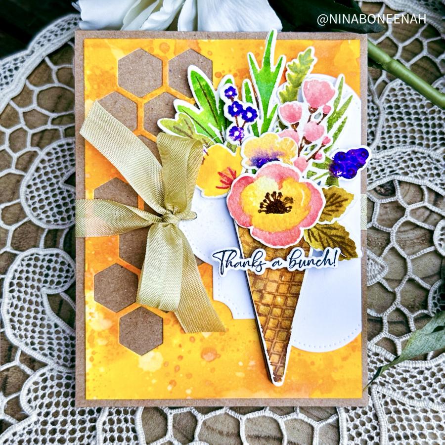 Papertrey Ink The Sweetest Bunch Dies pti-0971 flowers