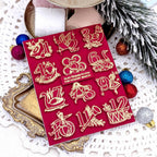 Papertrey Ink The Twelve Days of Christmas Clear Stamp and Title Die Set red