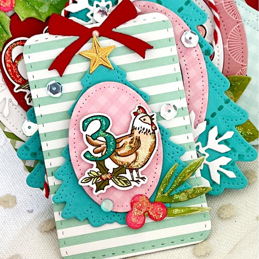 Papertrey Ink The Twelve Days of Christmas Clear Stamps 1665 french hen