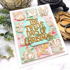 Papertrey Ink The Twelve Days of Christmas Title Die pti-1001 gold