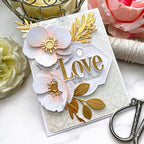 Papertrey Ink This Is Big Sentiments Love Clear Stamp and Die Set golden