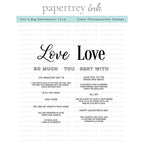 Papertrey Ink This Is Big Sentiments Love Clear Stamp and Die Set product image 1
