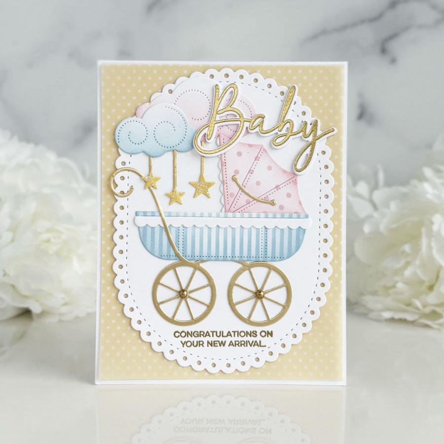 Papertrey Ink This is Big Sentiments Baby Clear Stamps 1644 congrats