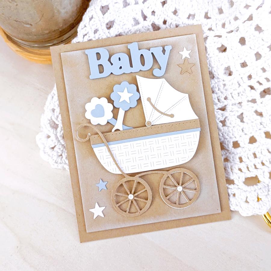 Papertrey Ink This is Big Sentiments Baby Clear Stamps 1644 stroller