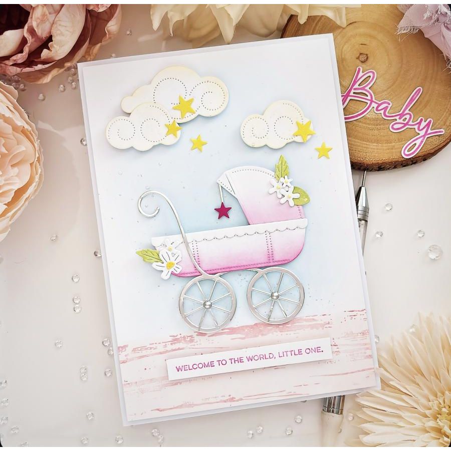 Papertrey Ink This is Big Sentiments Baby Clear Stamps 1644 welcome