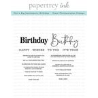 Papertrey Ink This is Big Sentiments Birthday Clear Stamps 1625