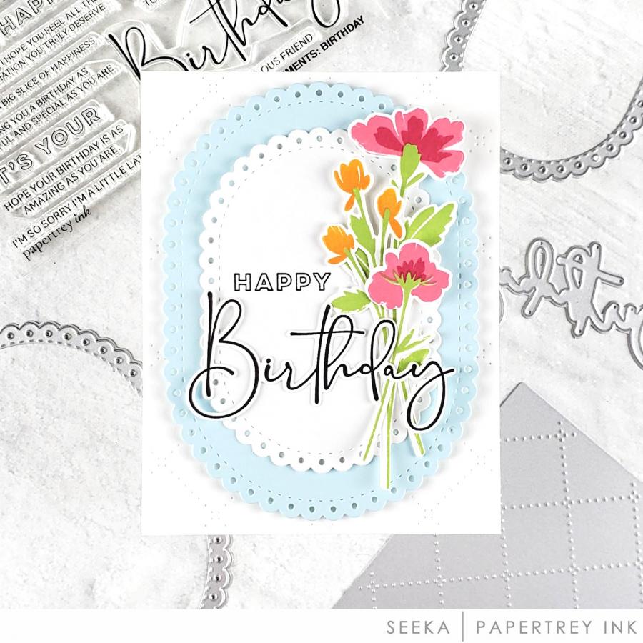 Papertrey Ink This is Big Sentiments Birthday Dies pti-0903 birthday