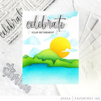 Papertrey Ink This is Big Sentiments Celebrate Clear Stamp and Die Set