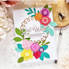 Papertrey Ink This is Big Sentiments Get Well Dies pti-0892 buttons