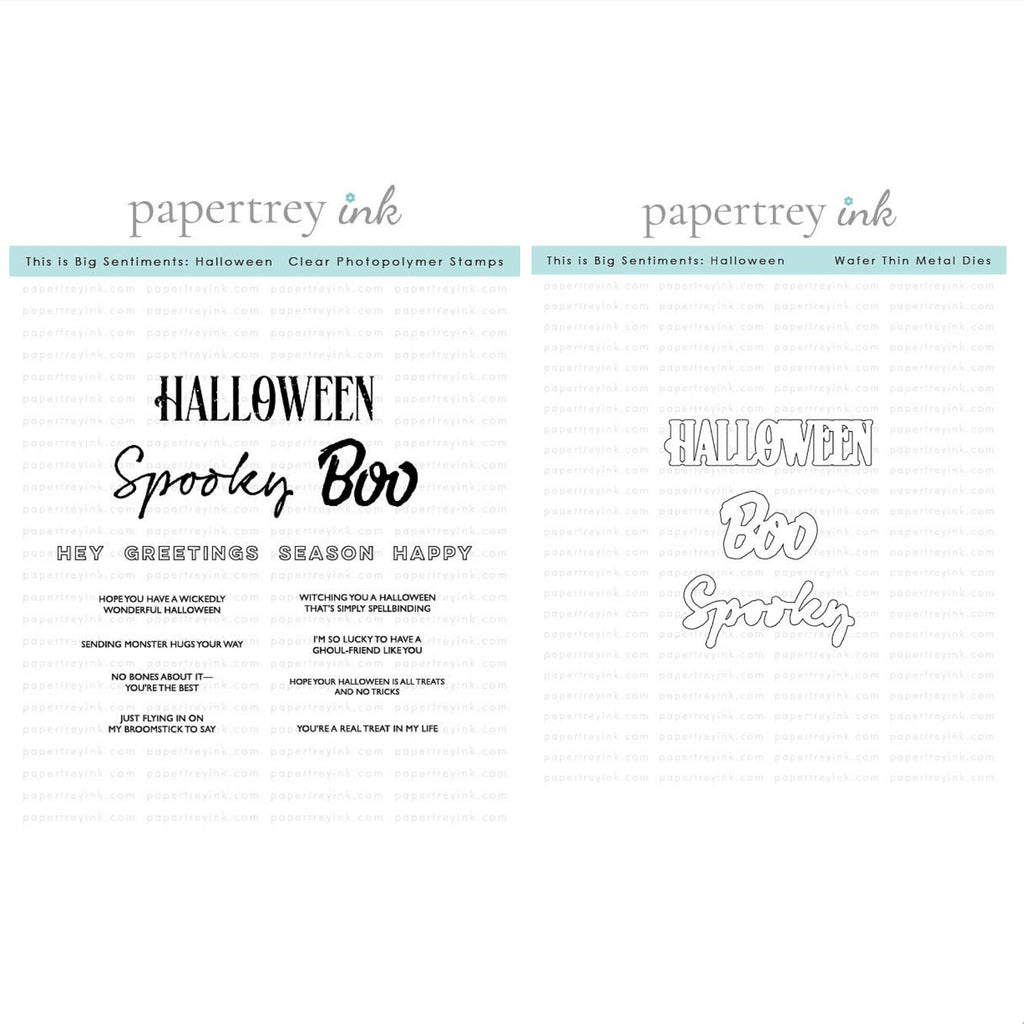 Papertrey Ink This is Big Sentiments Halloween Clear Stamp and Die Set