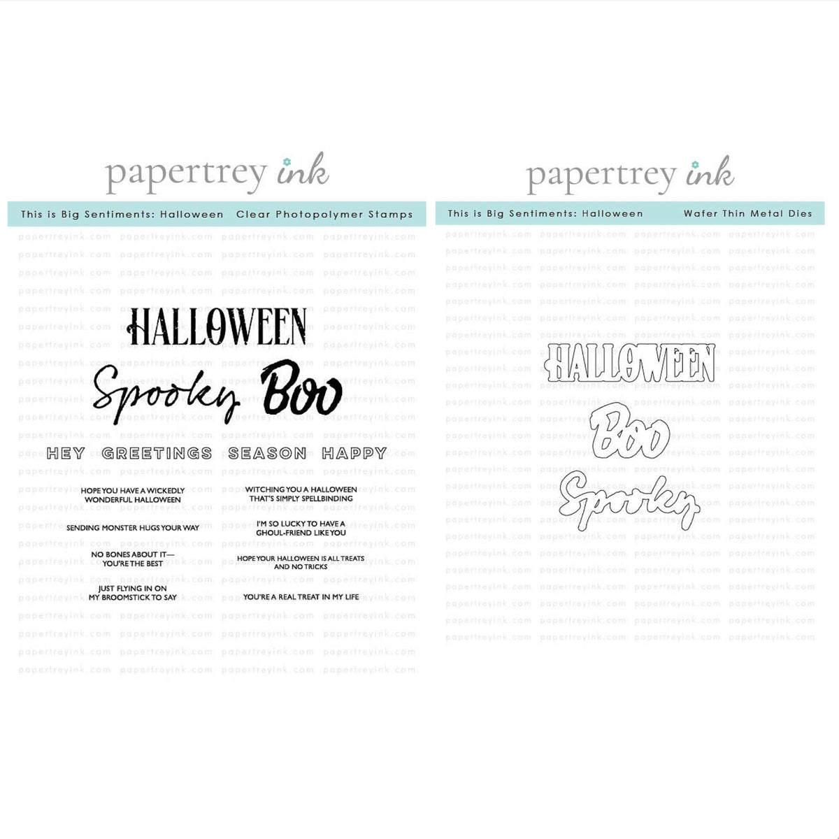 Papertrey Ink This is Big Sentiments Halloween Clear Stamp and Die Set