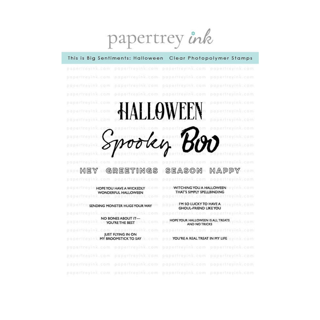 Papertrey Ink This is Big Sentiments Halloween Clear Stamp and Die Set product image 1