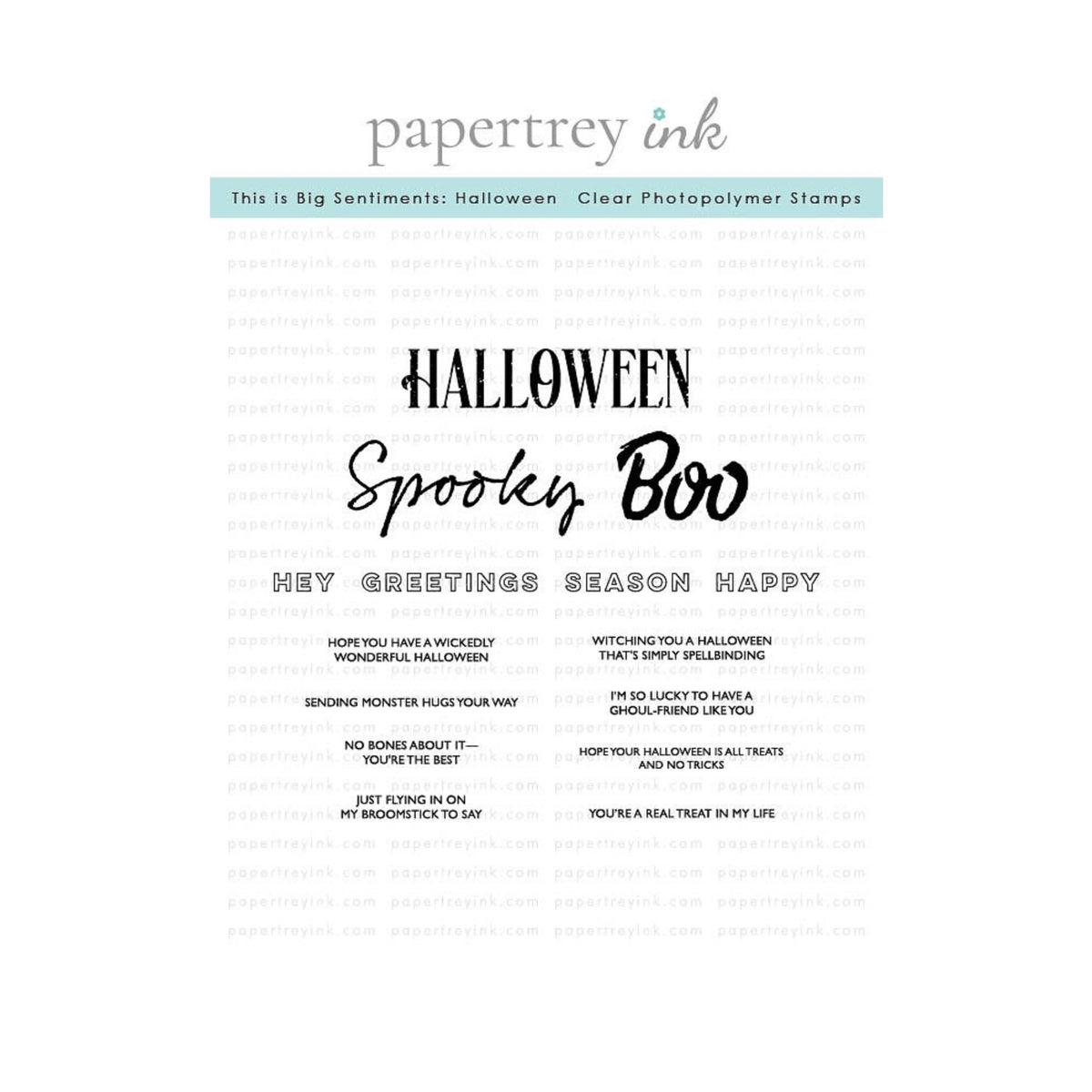 Papertrey Ink This is Big Sentiments Halloween Clear Stamp and Die Set product image 1