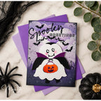 Papertrey Ink This is Big Sentiments Halloween Clear Stamp and Die Set vampire ghost card