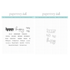 Papertrey Ink This is Big Sentiments Happy Everything Clear Stamp and Die Set