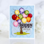 Papertrey Ink This is Big Sentiments Happy Everything Clear Stamps 1690 balloon tree