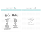Papertrey Ink This is Big Sentiments Hello Clear Stamp and Die Set