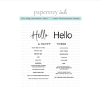 Papertrey Ink This is Big Sentiments Hello Clear Stamp and Die Set product image 1