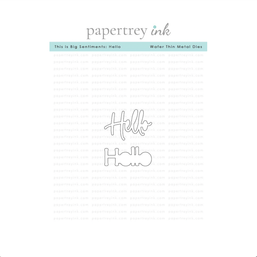 Papertrey Ink This is Big Sentiments Hello Dies pti-1110