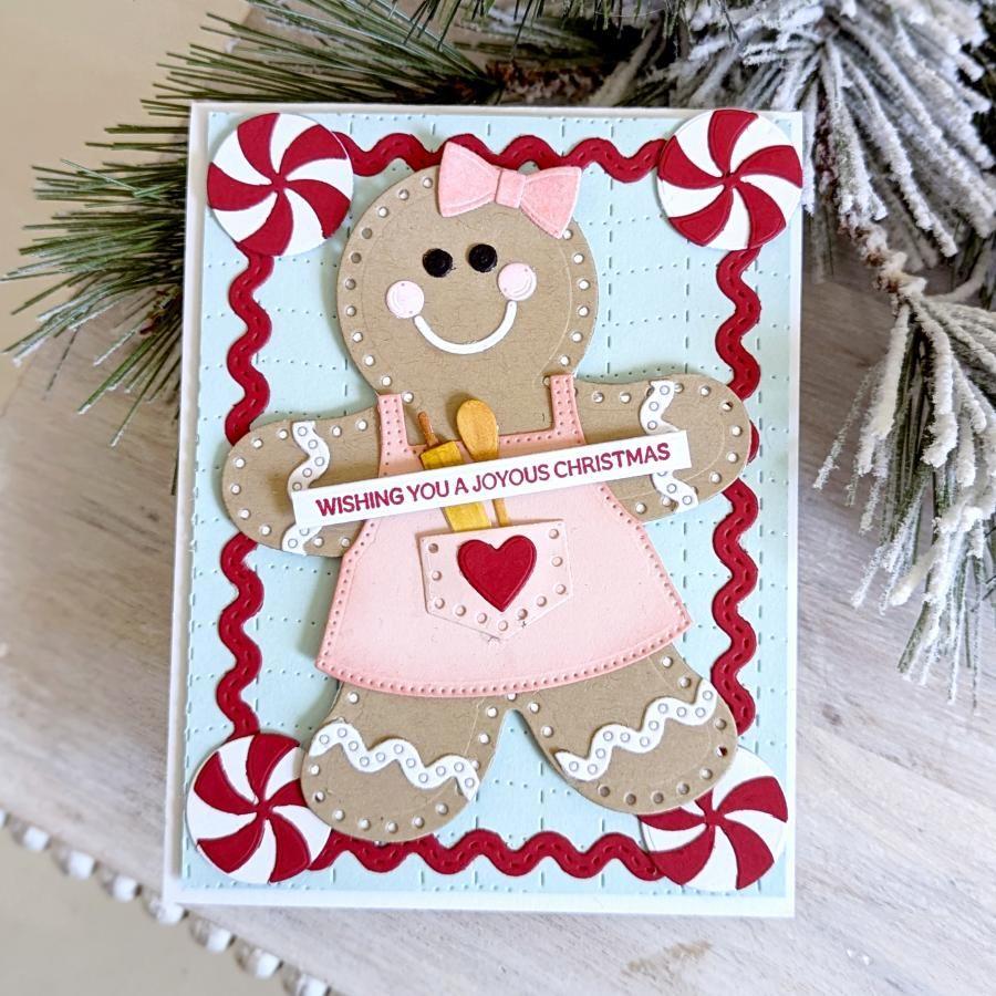 Papertrey Ink This is Big Sentiments Ho, Ho, Ho Clear Stamps 1604 gingerbread