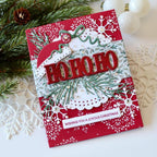 Papertrey Ink This is Big Sentiments Ho, Ho, Ho Clear Stamps 1604 snowflakes