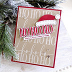 Papertrey Ink This is Big Sentiments Ho, Ho, Ho Dies pti-0851 santa hat