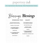 Papertrey Ink This is Big Sentiments Many Blessings Clear Stamps 1630