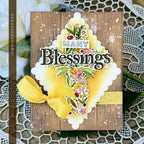 Papertrey Ink This is Big Sentiments Many Blessings Clear Stamps 1630 diamond