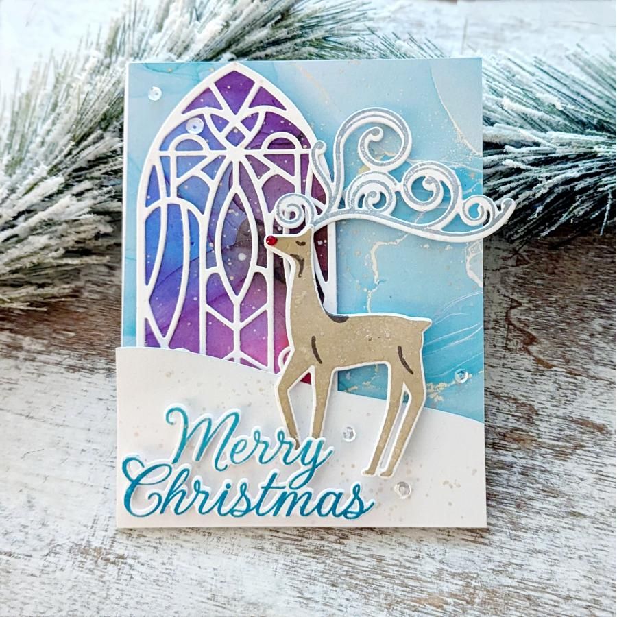 Papertrey Ink This is Big Sentiments Merry Christmas Clear Stamps 1609 reindeer