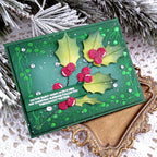 Papertrey Ink This is Big Sentiments Silent Night Clear Stamp and Die Set greenery