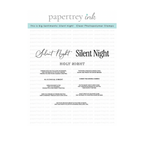 Papertrey Ink This is Big Sentiments Silent Night Clear Stamp and Die Set image 1